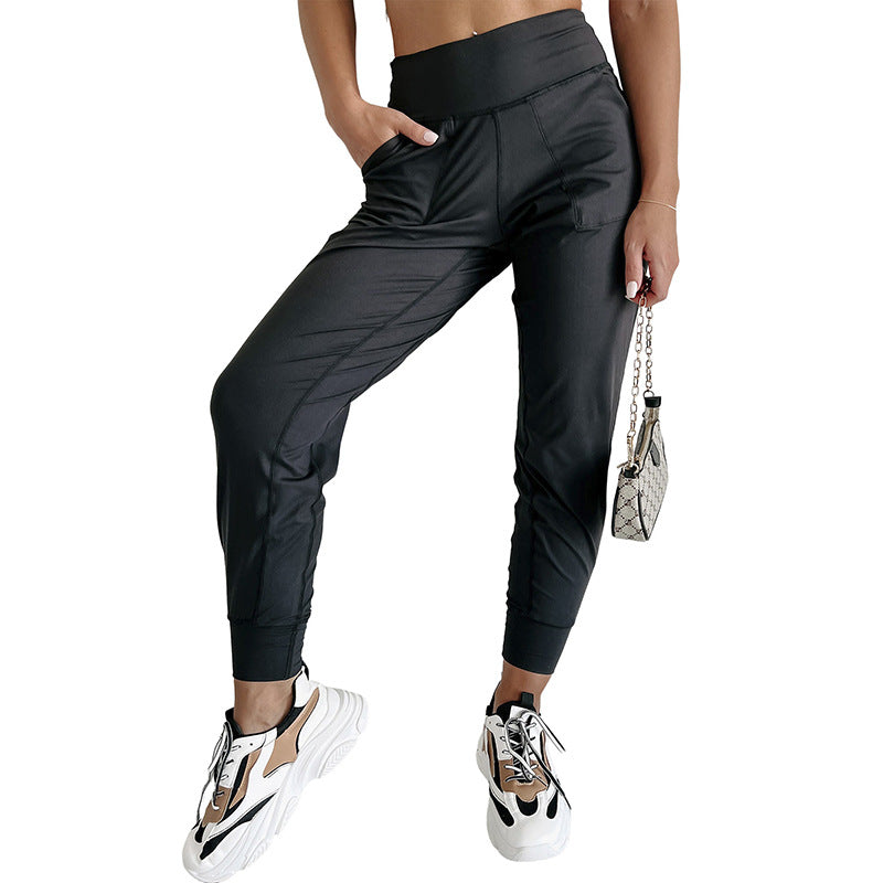 Fall High Waist Ankle-tied Pants For Women