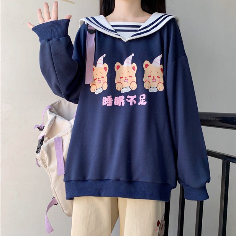 Casual Sportswear Suit Girls Loose Fashion Two-piece Suit