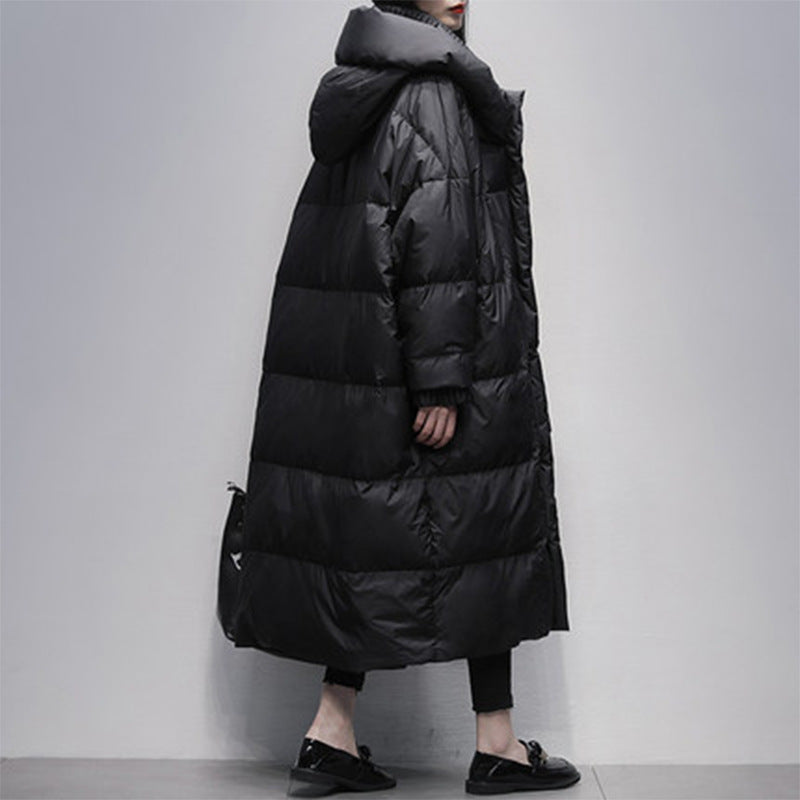 Winter Fleece-lined Thickened  White Duck Down Jacket for women