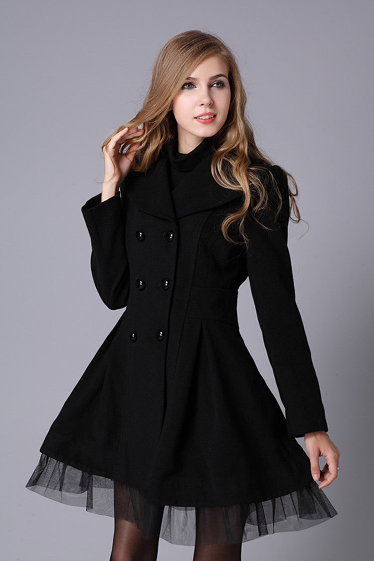 Mid-length Double Breasted Overcoat for women