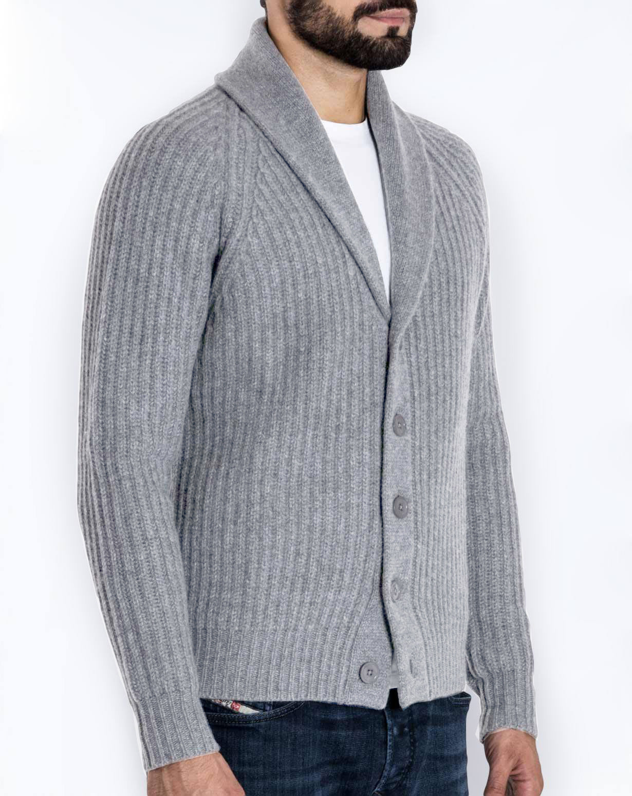 Long Sleeve Cardigan Sweater For Men