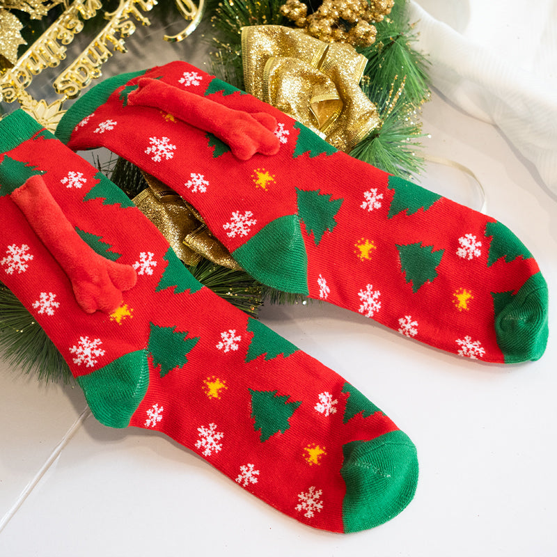 Fashion Simple Magnetic Christmas Socks For Men And Women