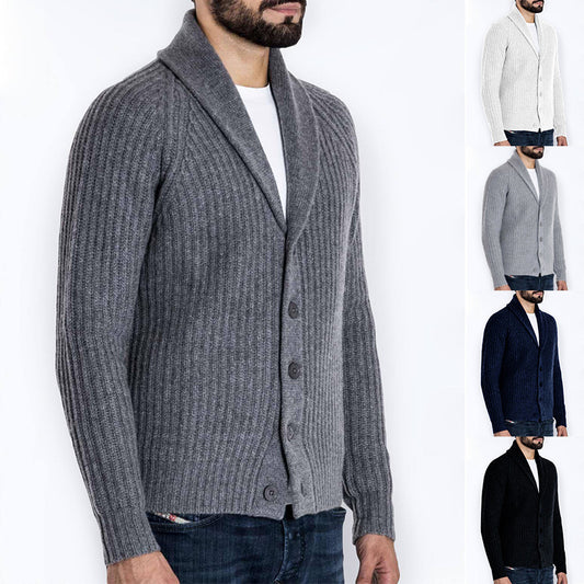 Long Sleeve Cardigan Sweater For Men