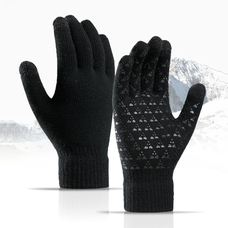 Knitted Men And Women Couple Warm Wool Gloves