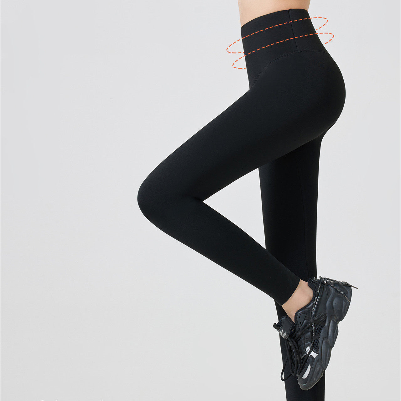 Silk Cashmere Fleece-lined Suspension Yoga Pants For Women