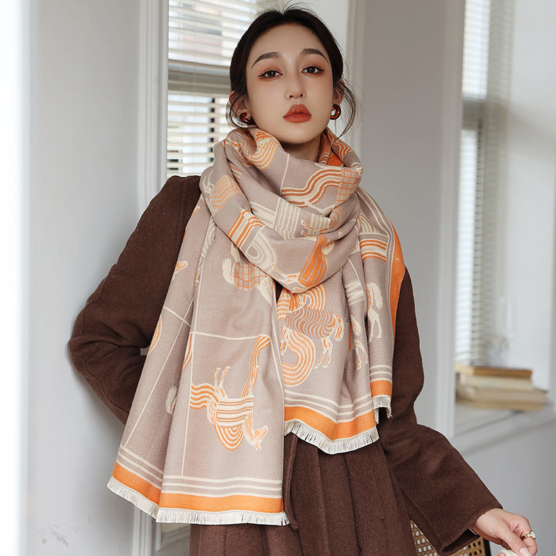 Air-conditioned Room Cashmere-like Talma Student Scarf for women