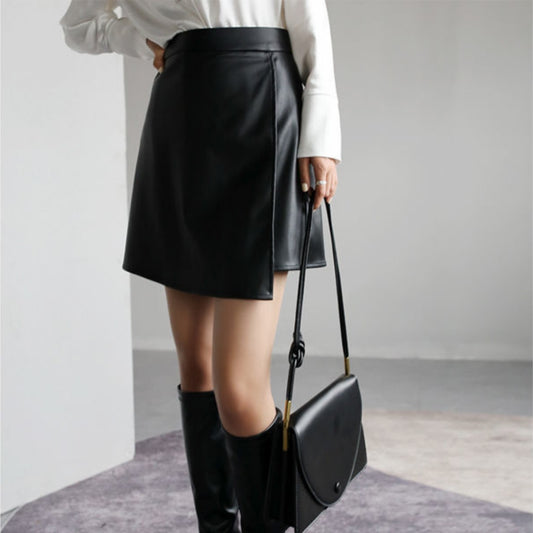 Small Leather Temperament Skirts For Women