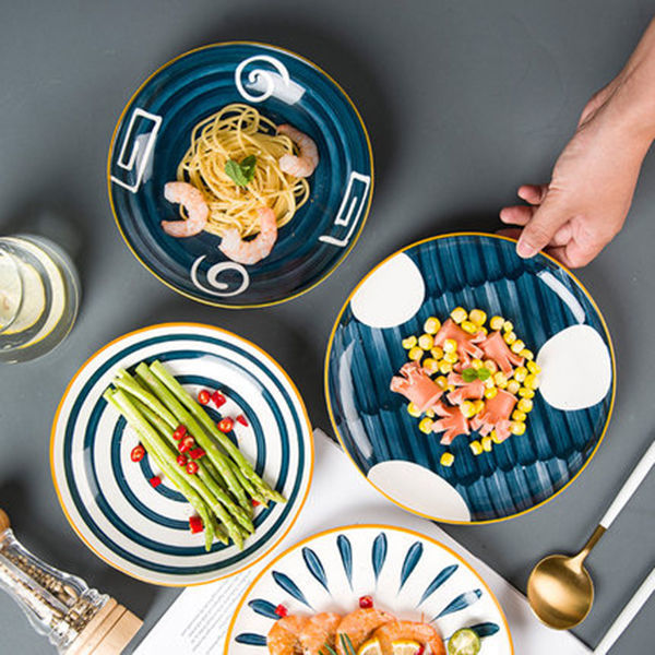 Four Home Steak Western Dinner Plates