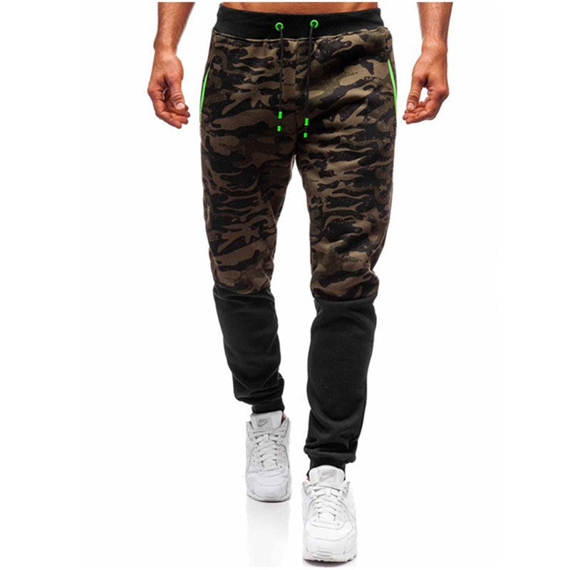 New Slim-fit Trousers With Camouflage Lace-up Trousers For Men