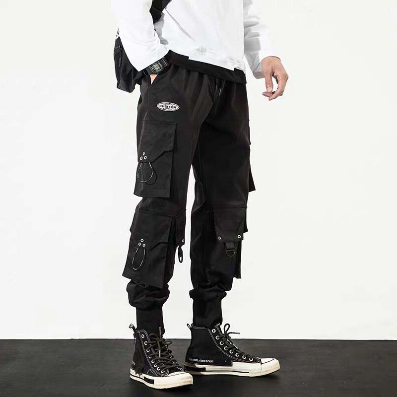 Large Cropped Baggy Cargo Pants For Men