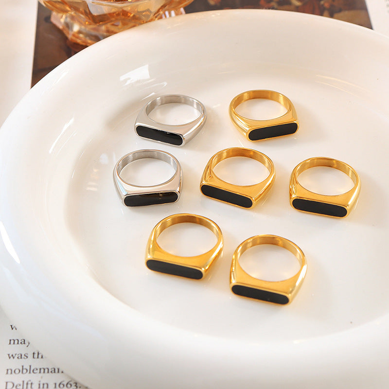 French Fashion Geometric Acrylic Element Ring