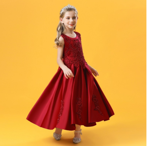 Summer Piano Performance Costume Dress for girls