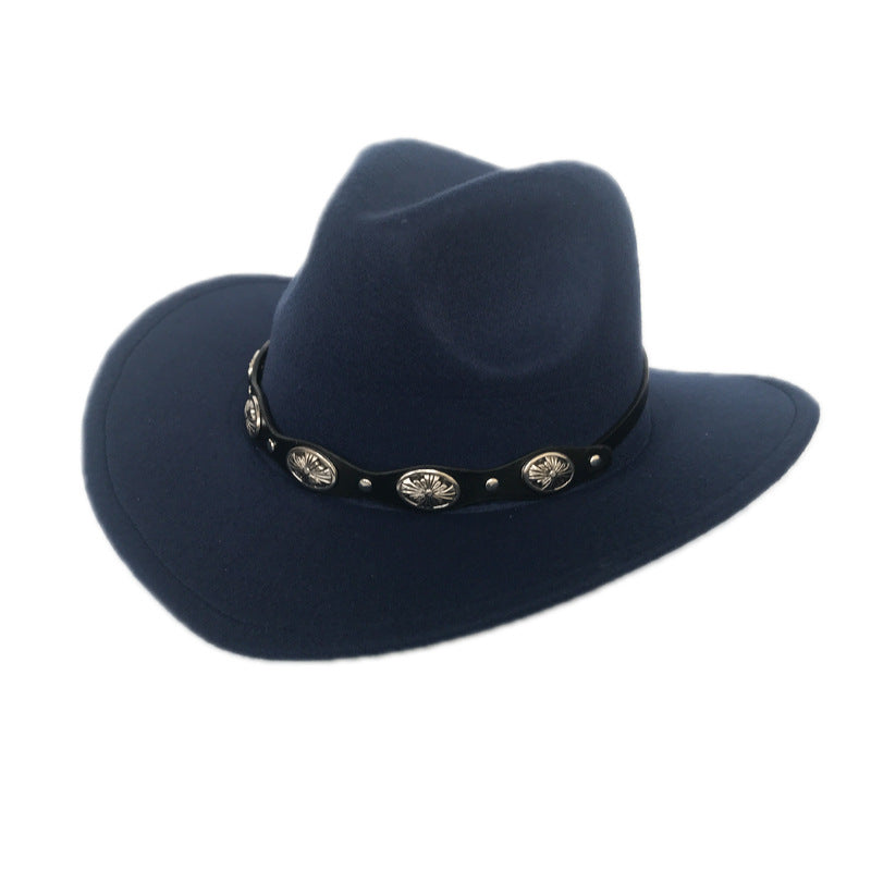 Punk Style Cowboy Hats And Felt For  Women