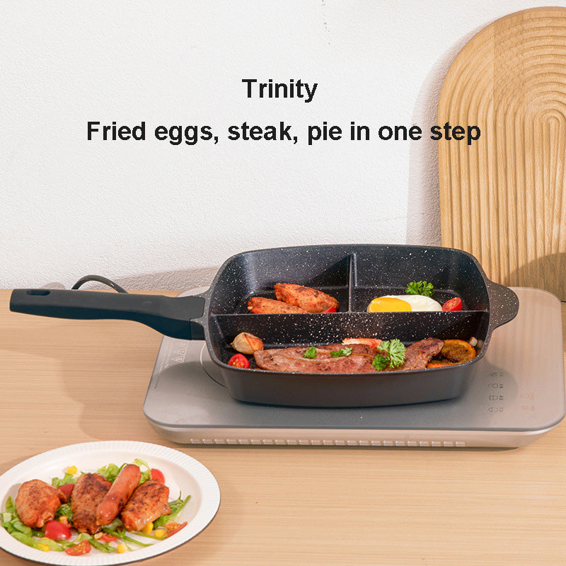 Medical Stone Non-stick Three-in-one Multi-function Omelette Pan