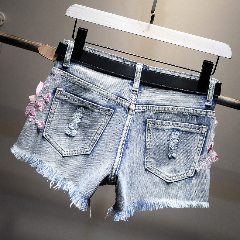 Korean Style Denim Shorts For Women