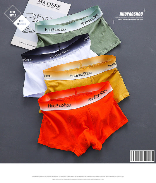 Cotton Solid Color Boxers For Men