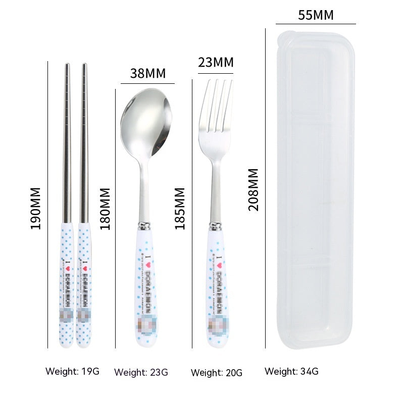 Stainless Steel Tableware Spoon Chopsticks Sets