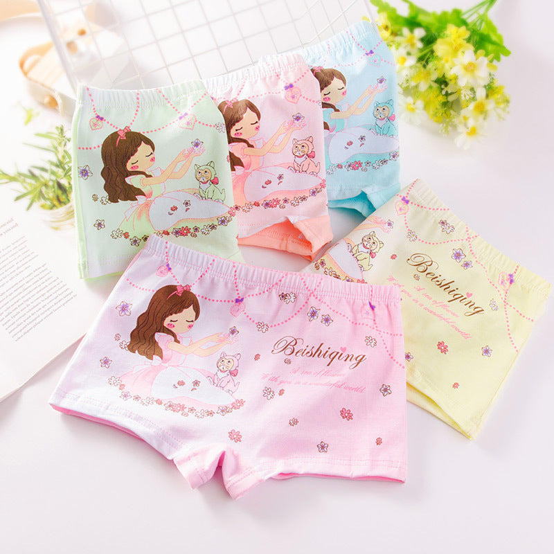 Cotton Cute Print All-match Panties for girls