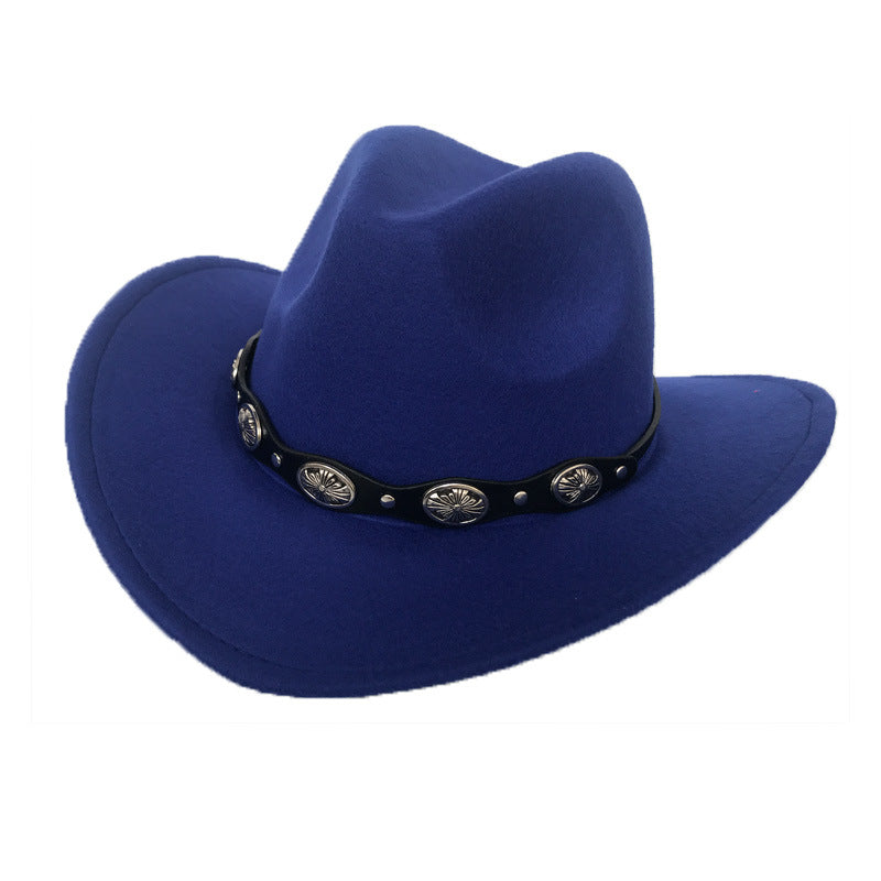 Punk Style Cowboy Hats And Felt For  Women