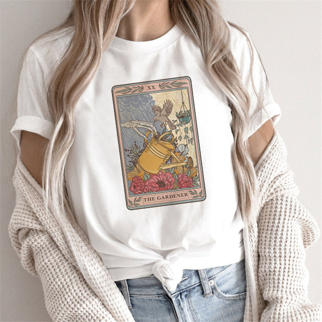 Tarot Print T-shirts For Women