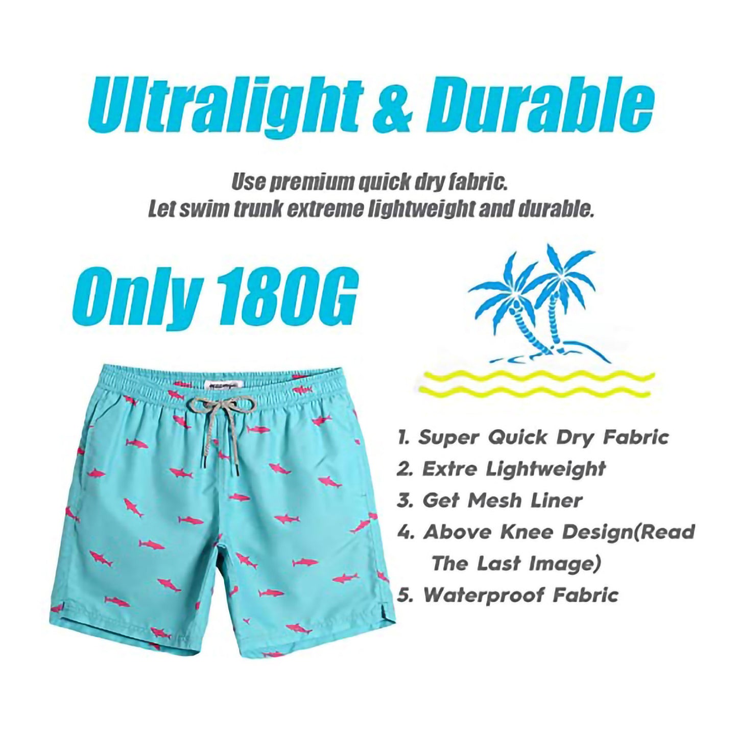 Casual Swimwear Beach Shorts For Men