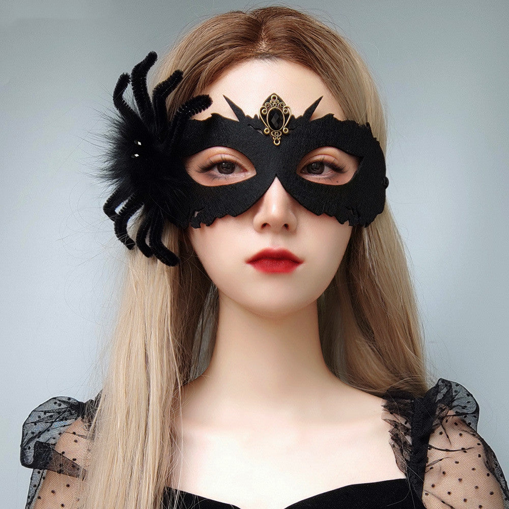 Halloween Black Spider Death Dance Mask