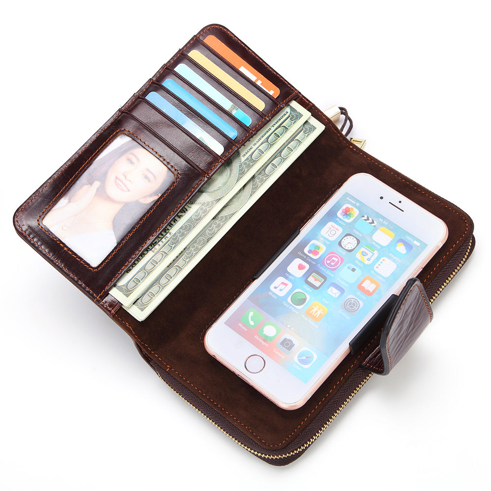 Women's Fashion Long Multi-functional Leather Wallet