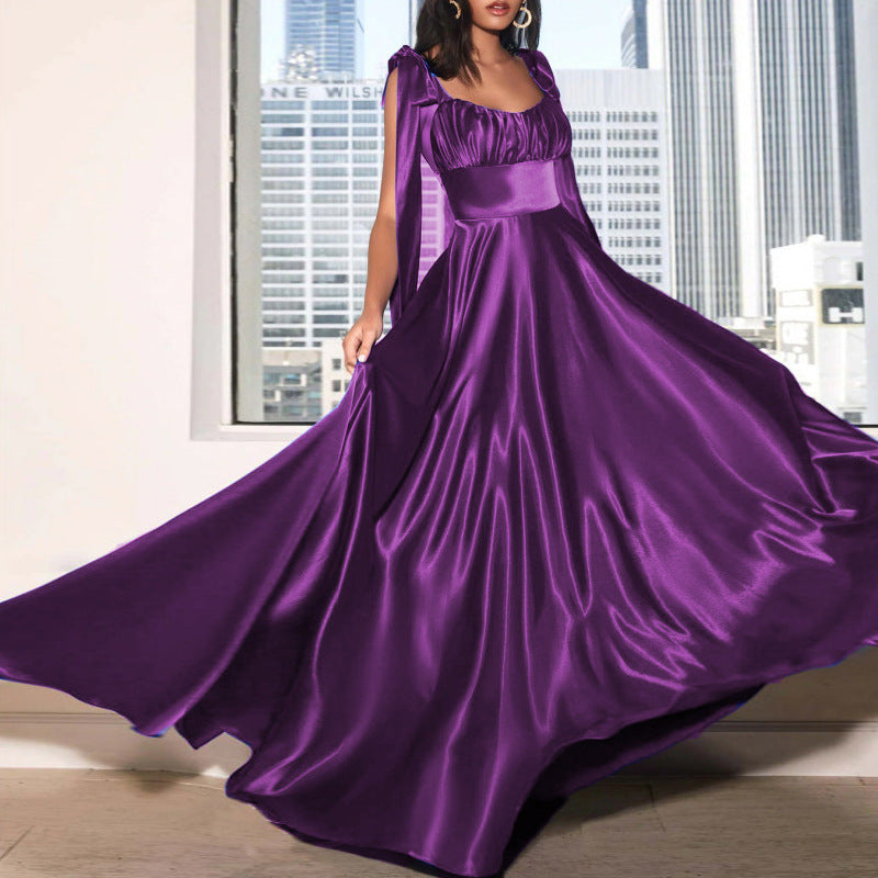 Fashion Sleeveless Camisole Gown Bridesmaid Evening  Dress for Women