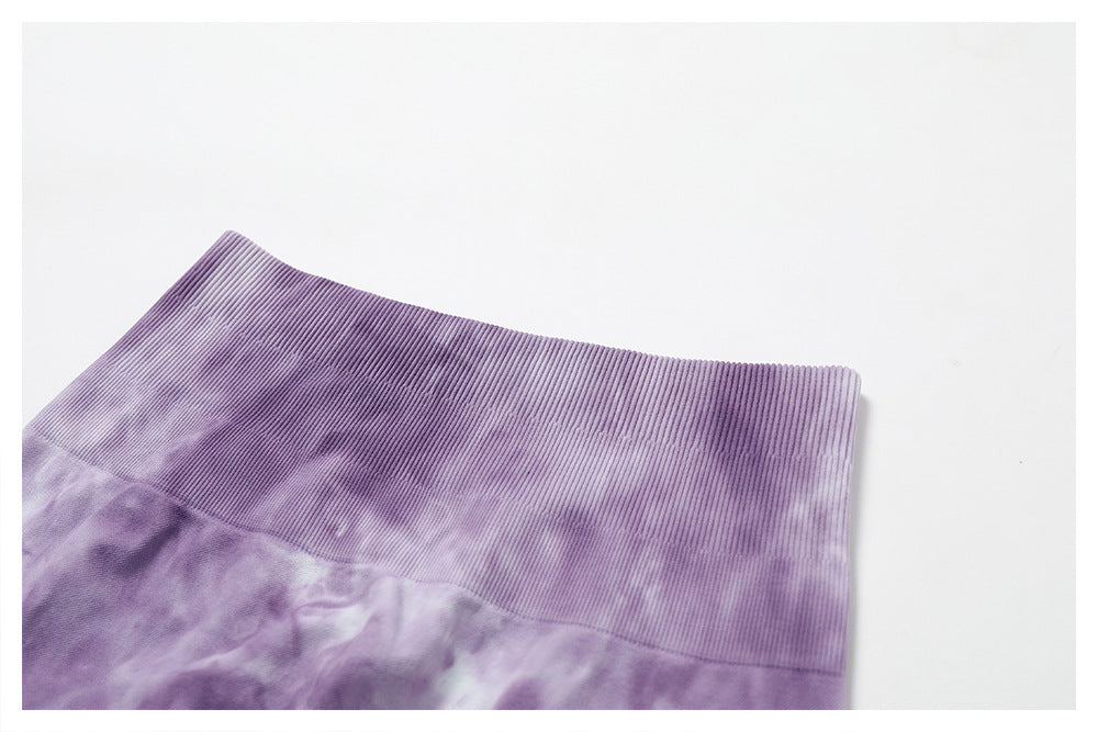 Splash Dyed Seamless Yoga Shorts For Women