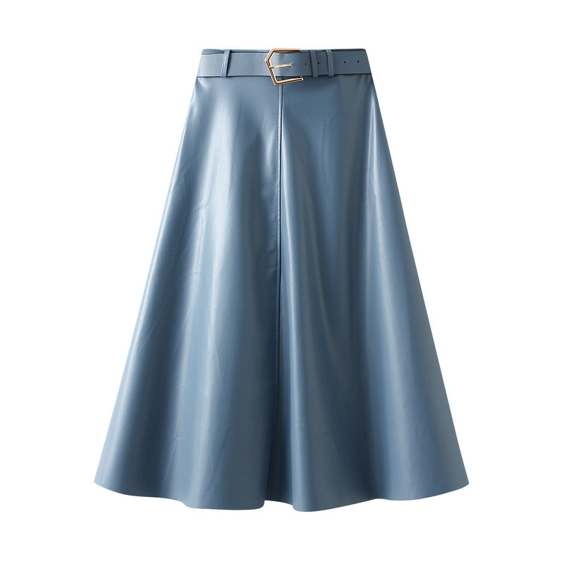 Retro Patchwork Autumn High Waist Skirts For Women