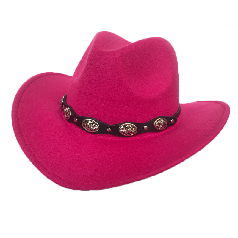 Punk Style Cowboy Hats And Felt For  Women