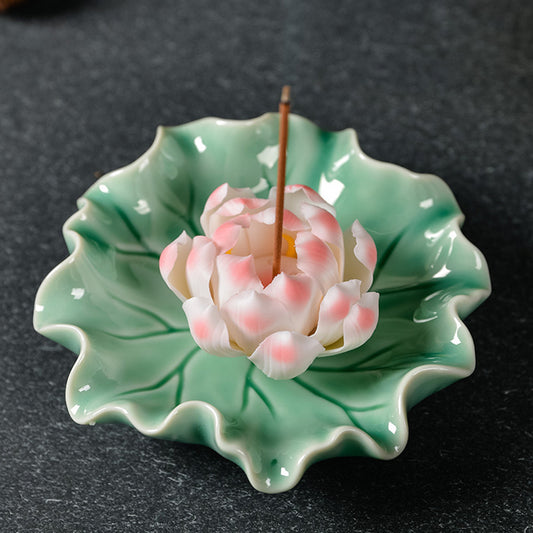 A Variety Of Handmade Lotus Ceramic Incense Plates