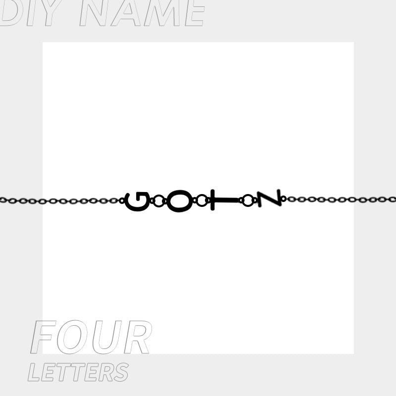 Name Bracelet DIY English Letter Stainless Steel