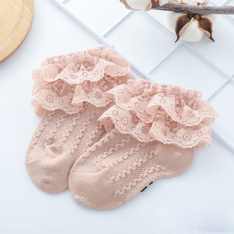 Double Lace Princess Socks for Baby