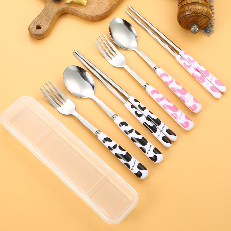 Stainless Steel Tableware Spoon Chopsticks Sets