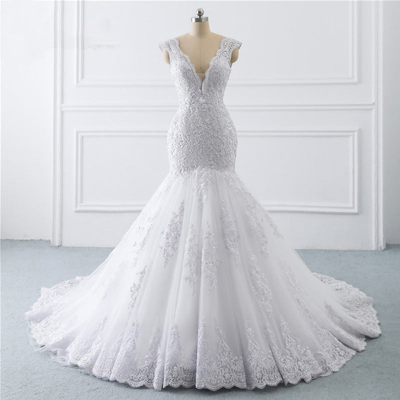 Mermaid Light  Sexy Trailing Luxury French Bride dress for women