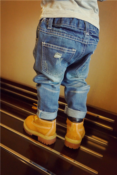 Ripped  Washed  European Style jeans for boys