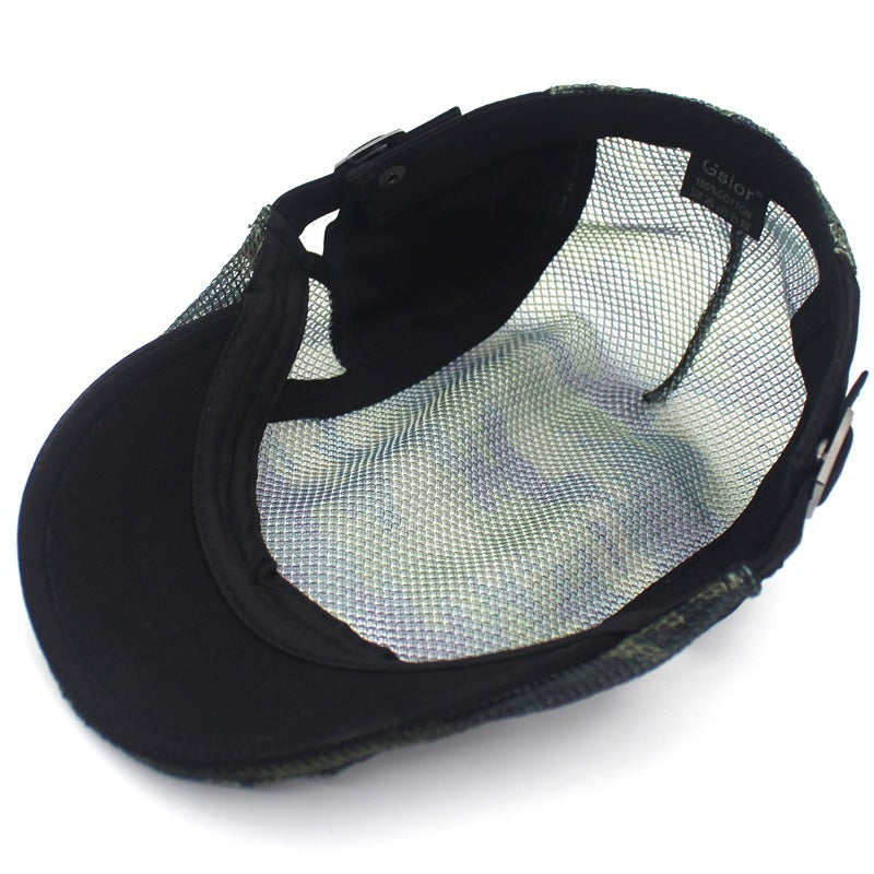 Camouflage Mesh Cloth Beret Men And Women Casual