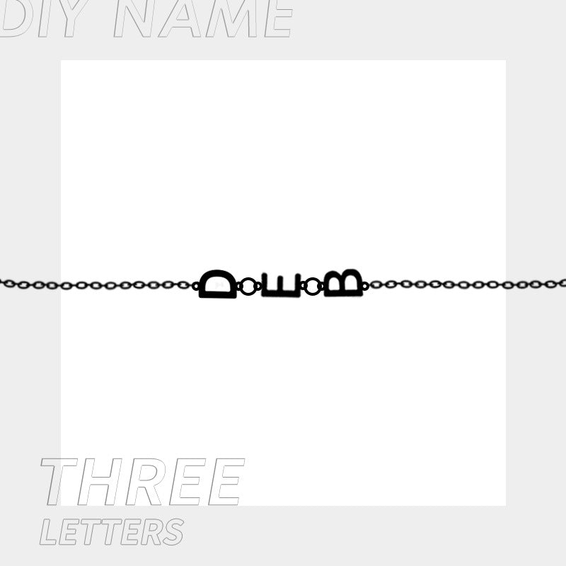 Name Bracelet DIY English Letter Stainless Steel