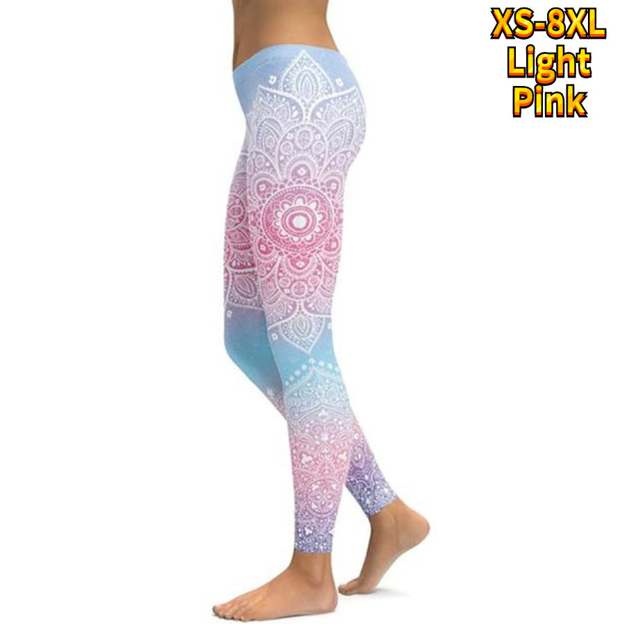 3D Printing High Waist Sexy Hip Yoga Pants For Women