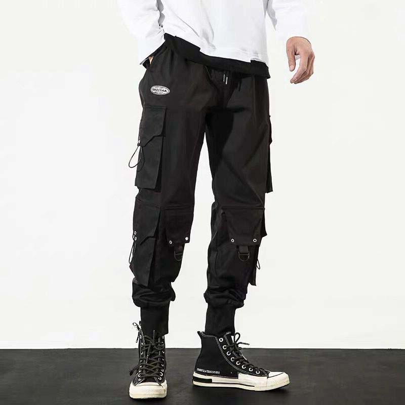 Large Cropped Baggy Cargo Pants For Men