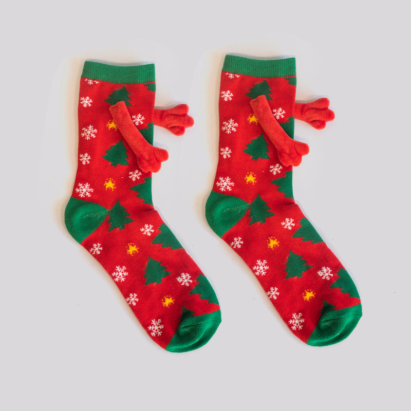 Fashion Simple Magnetic Christmas Socks For Men And Women