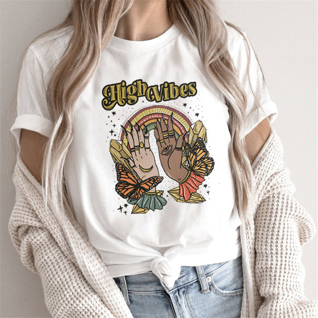 Tarot Print T-shirts For Women