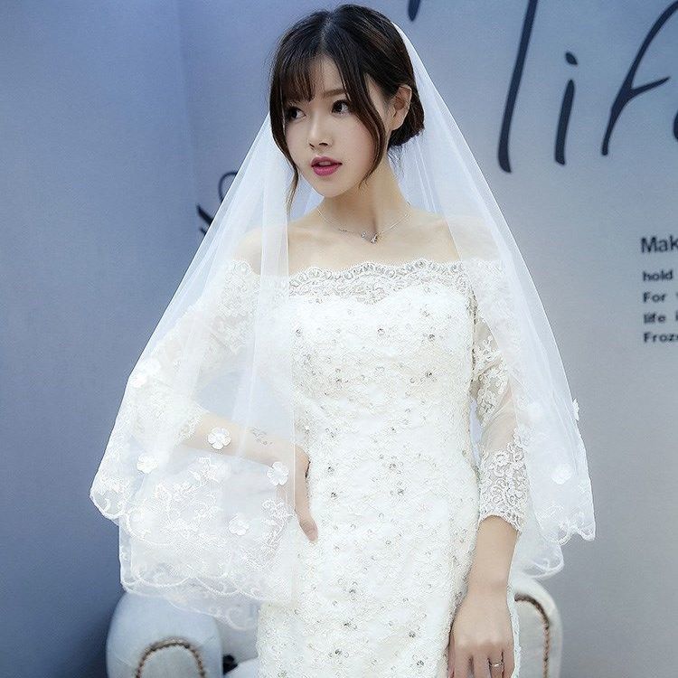 New Style Veil Korean Lace Petal Veil for women