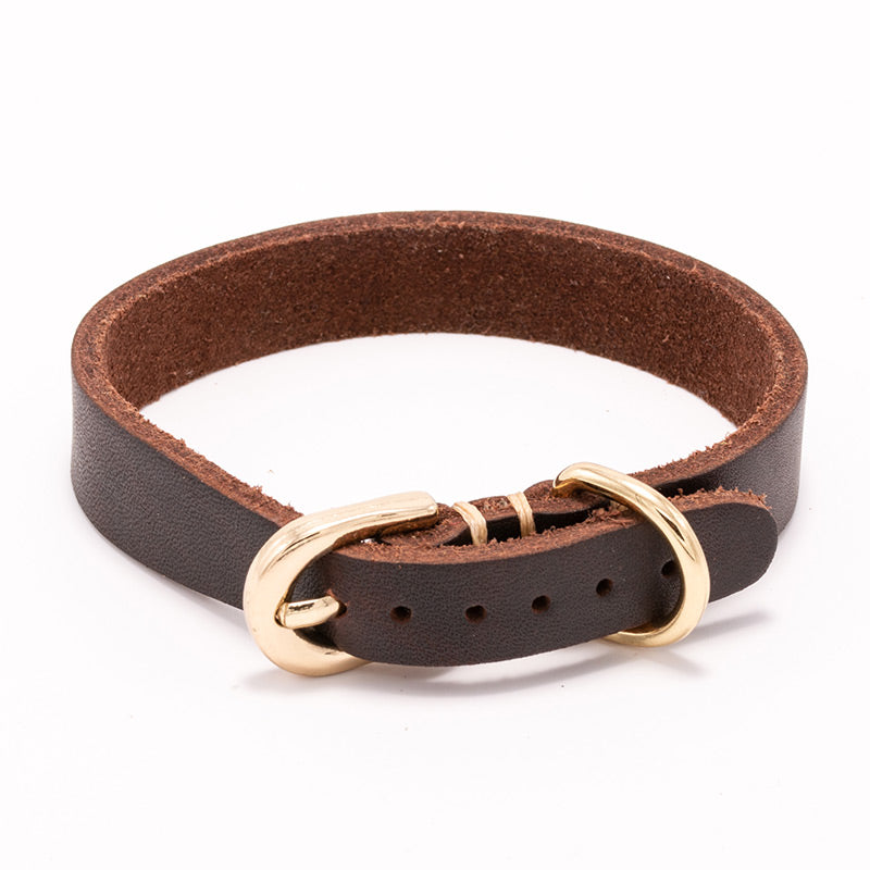 Real Cowhide Puppy Dog Collar Collar