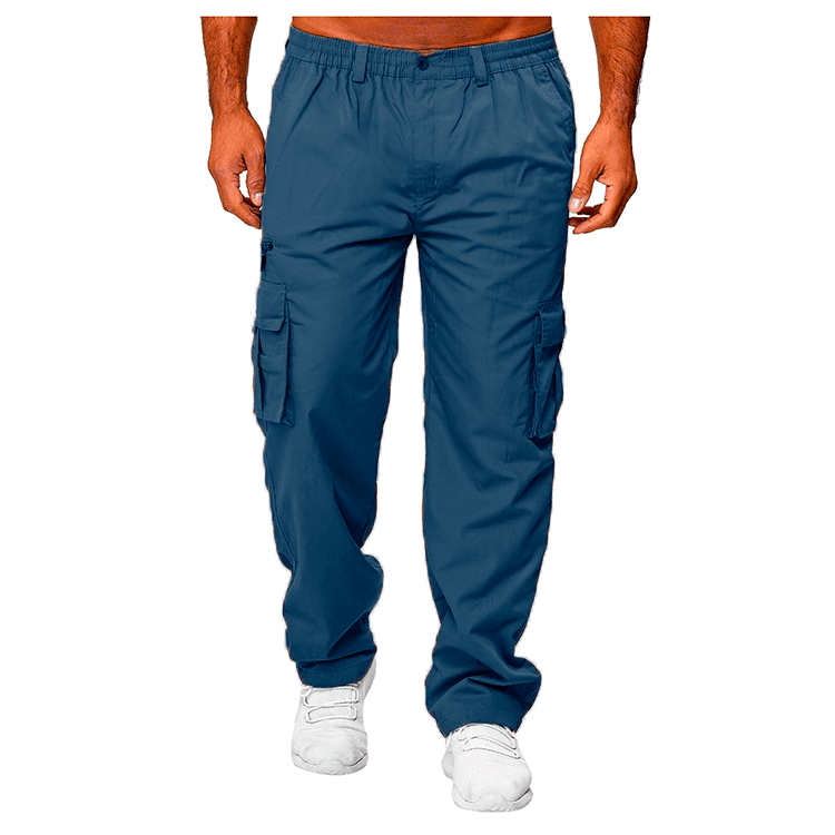 Casual Multi-pocket Loose Straight Cargo Pant For Men