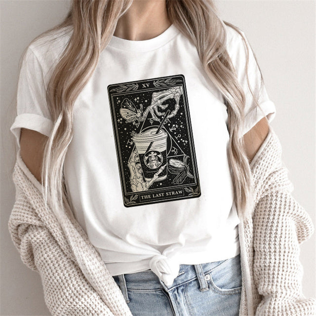 Tarot Print T-shirts For Women