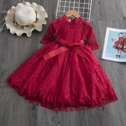 Lace Dress Spring And Autumn for girls