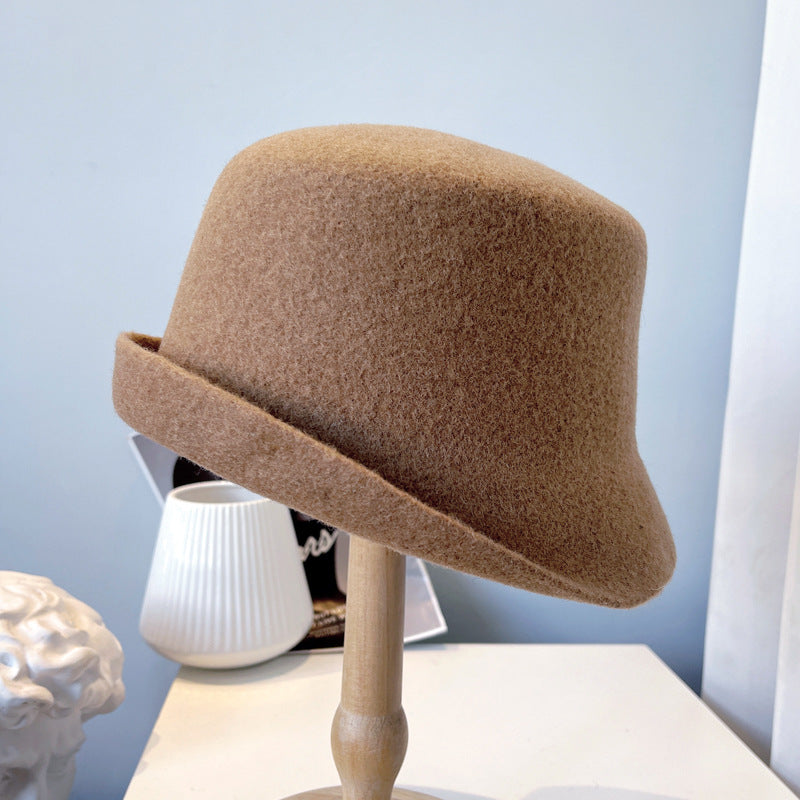 Australian Wool Bucket  Small Warped Edge hat for women