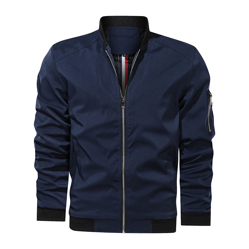 Polyester Bomber Zipper Jacket For Men